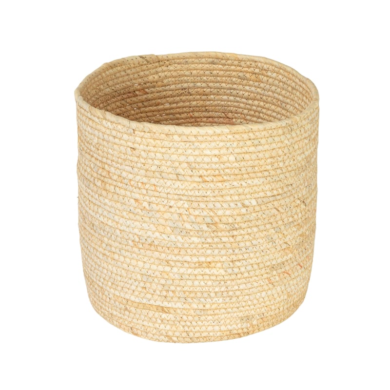 Household Essentials Handwoven Corn Leaf Basket - 9.8"L x 9.8"W x 9.8"H