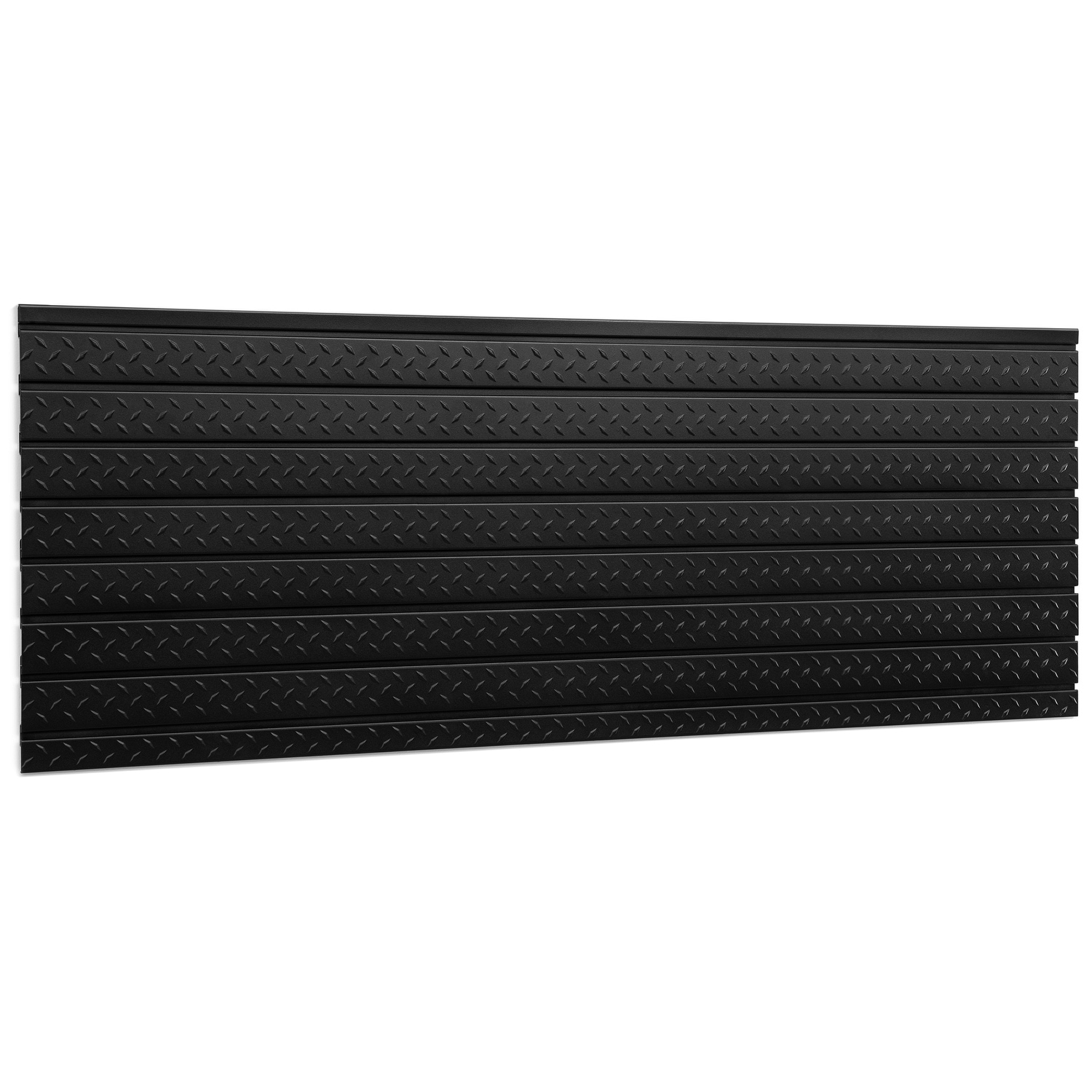 NewAge Products Pro Series 84" Slatwall Backplash - Black Diamond Plate