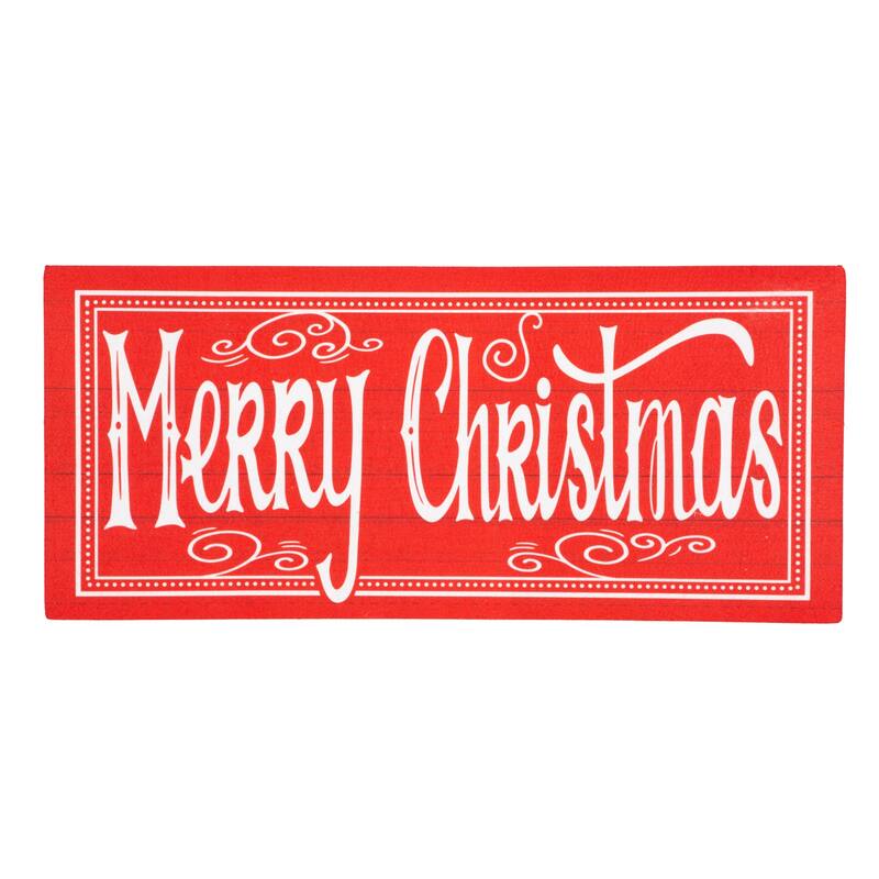 Quaint Merry Christmas Sassafras Switch Mat - 10.24''W x 0.10''H x 22.24