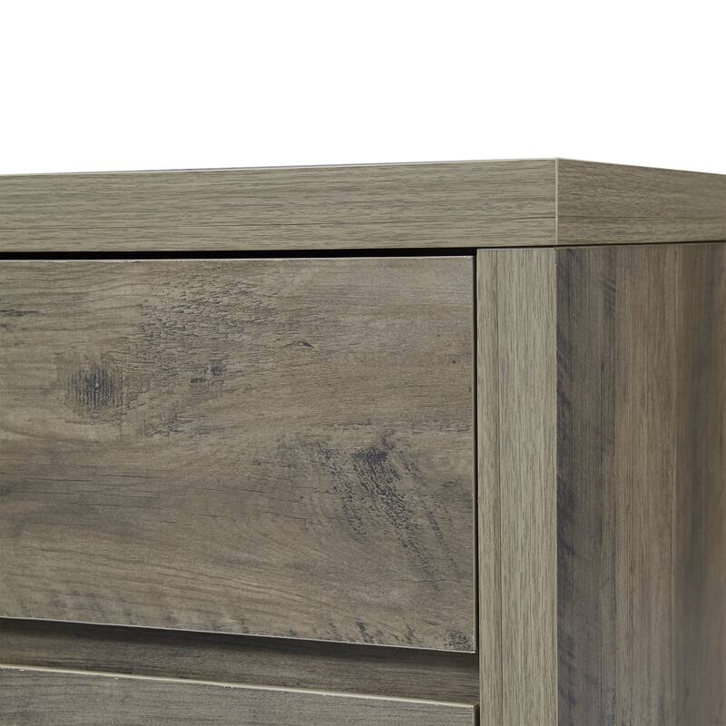 3 Drawer Nightstand Wooden Storage Drawer Cabinet Tall Side Table with Anti Rollover Restraint for Bedroom