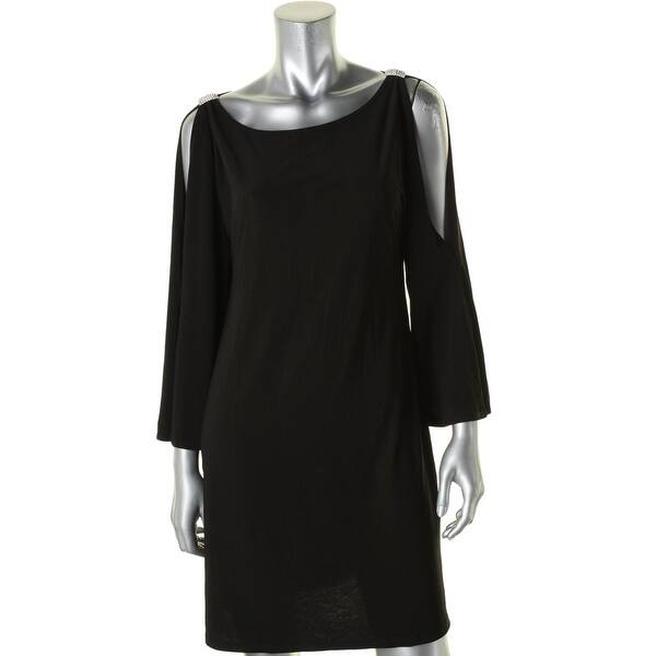 Shop Nik And Nash Womens Party Dress Embellished Cold Shoulder