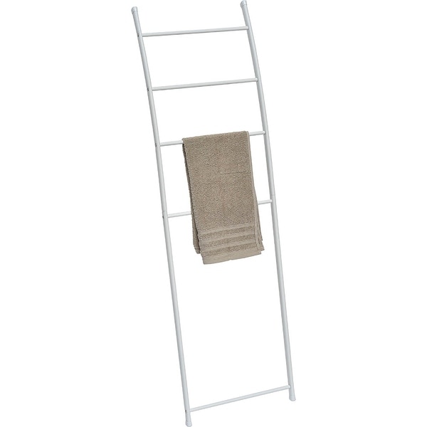 Freestanding Bath Towel Ladder Wall Leaning Drying Rack 4 Bars