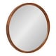 preview thumbnail 39 of 46, Kate and Laurel McLean Round Wood Framed Wall Mirror 24" Diameter - Walnut Brown