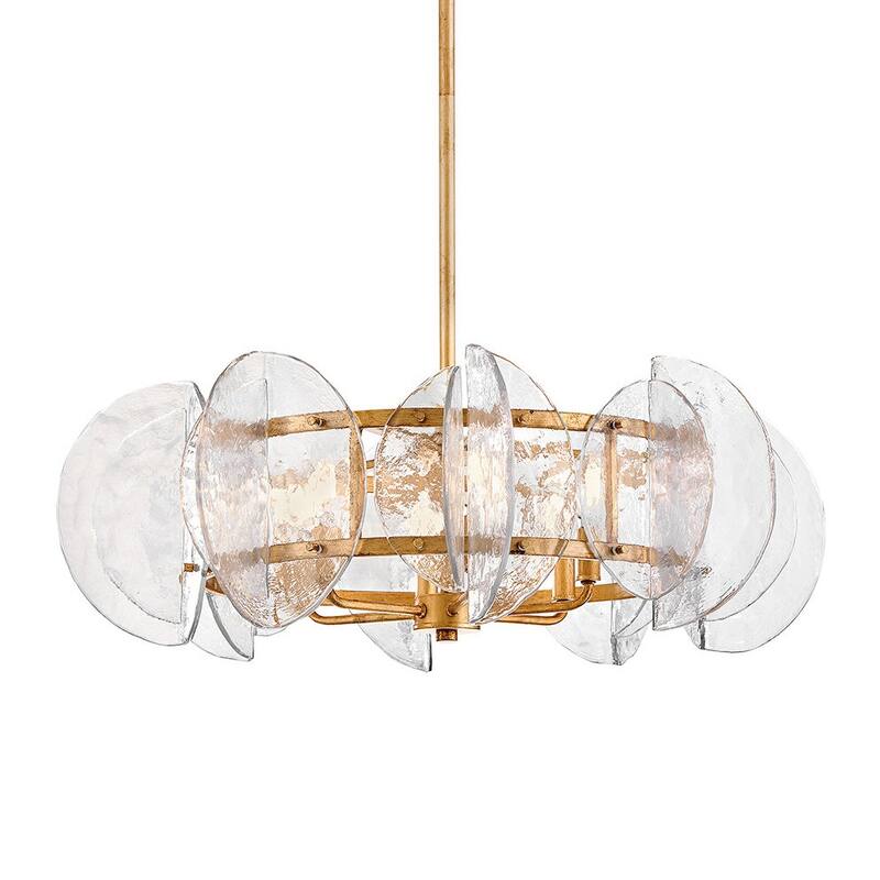 Fredrick Ramond FR41924 Seraphina 6 Light 28" Wide LED Ring Chandelier - Distressed Brass