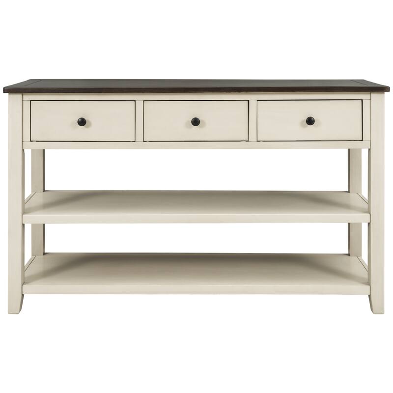 Console Table with Two Open Shelves