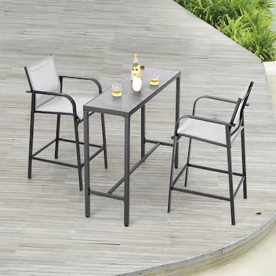 Nuu Garden Outdoor 3-Piece Textilene Bar Set
