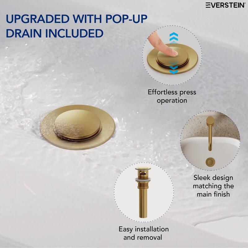 Modern Single Hole Bathroom Faucet,Deck Mount Sink Faucet