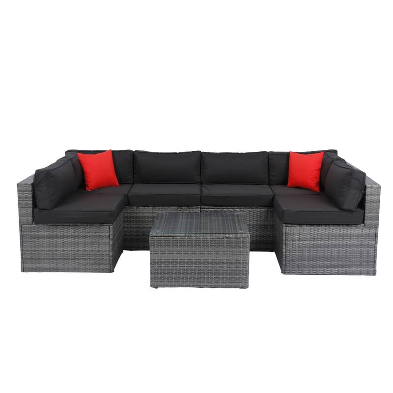 5 Pieces PE Rattan sectional Outdoor Furniture