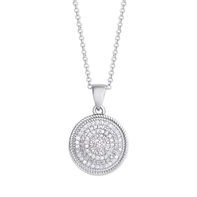 Victoria Townsend .925 Sterling Silver 1/4ct Diamond Round Pendant