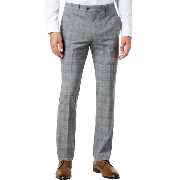 grey checkered dress pants