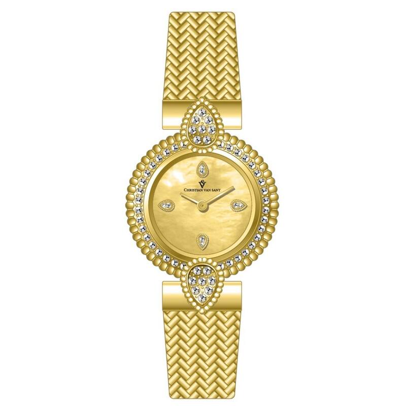 Christian Van Sant Women's Valor Gold Dial Watch - CV1271 - One Size