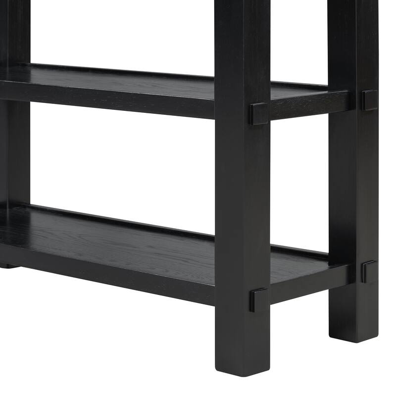 Console Table with Drawer and Two Sturdy Shelves for Entryway, Living Room