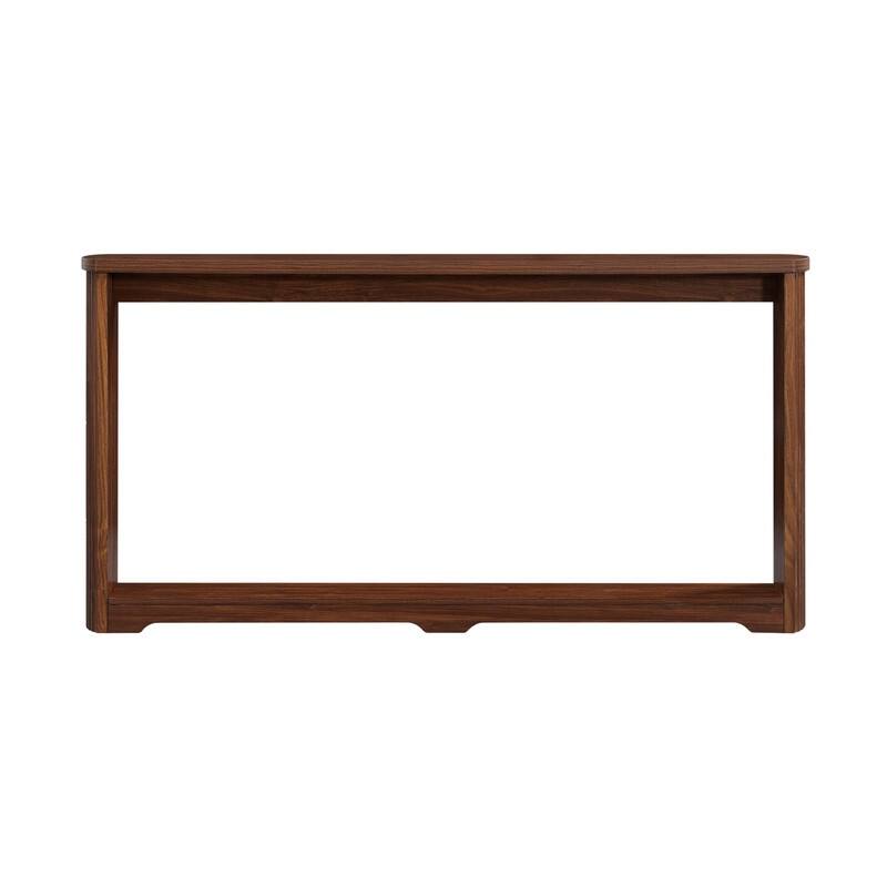 70.1"corrugated texture storage table for entranceways, narrow wooden console sofa table