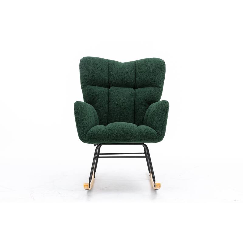 31.5" High Back Buttons Tufted Rocking Chair