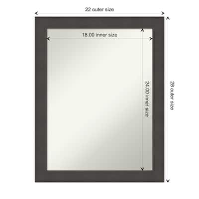 Blaine Narrow Non-Beveled Framed Wall Mirror