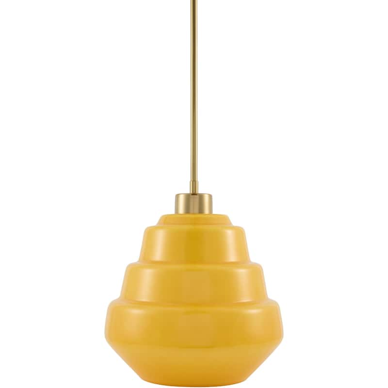 Livabliss Nozay Cottage Pendant - 11"L x 11"W x 4"H - Yellow