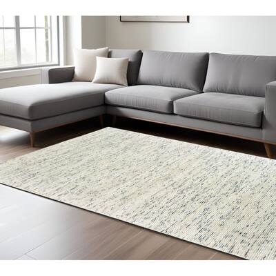 HomeRoots Solid Color Modern Rectangle Area Rug