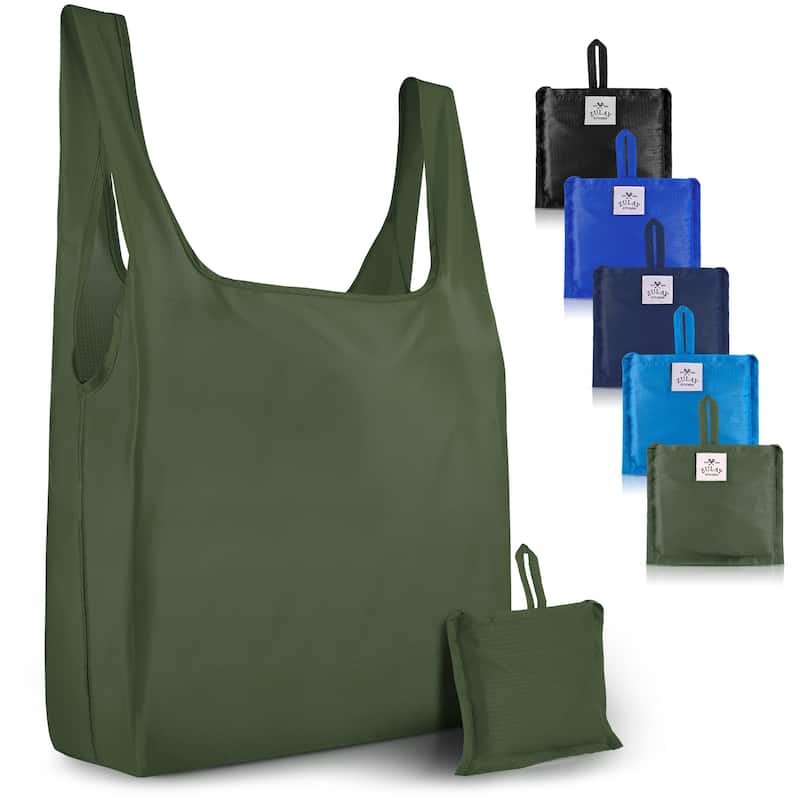 Zulay Kitchen 5 Pack 50 Pound Reusable Grocery Bags
