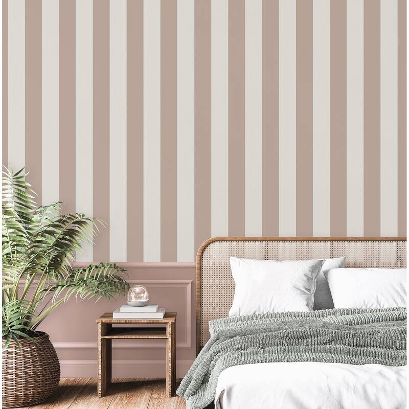 Fine Decor Tavish Light Pink Stripe Wallpaper