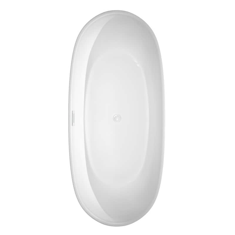 Wyndham Collection Carissa 60" Freestanding Acrylic Soaking Tub with