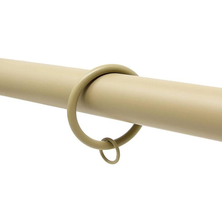Set of 14 Solid Metal Window Drapery Curtain Panel Ring with Eyelet, 1.5" Inner Diameter, Fits Up to 1.25" Rod