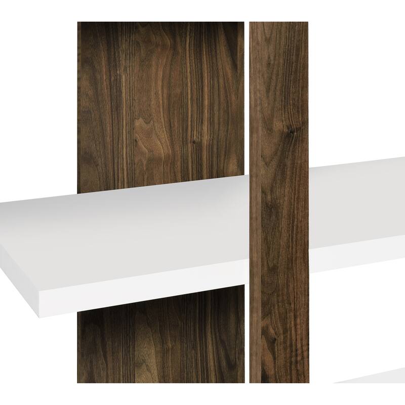 Mystrene 4-shelf Two-tone Bookcase