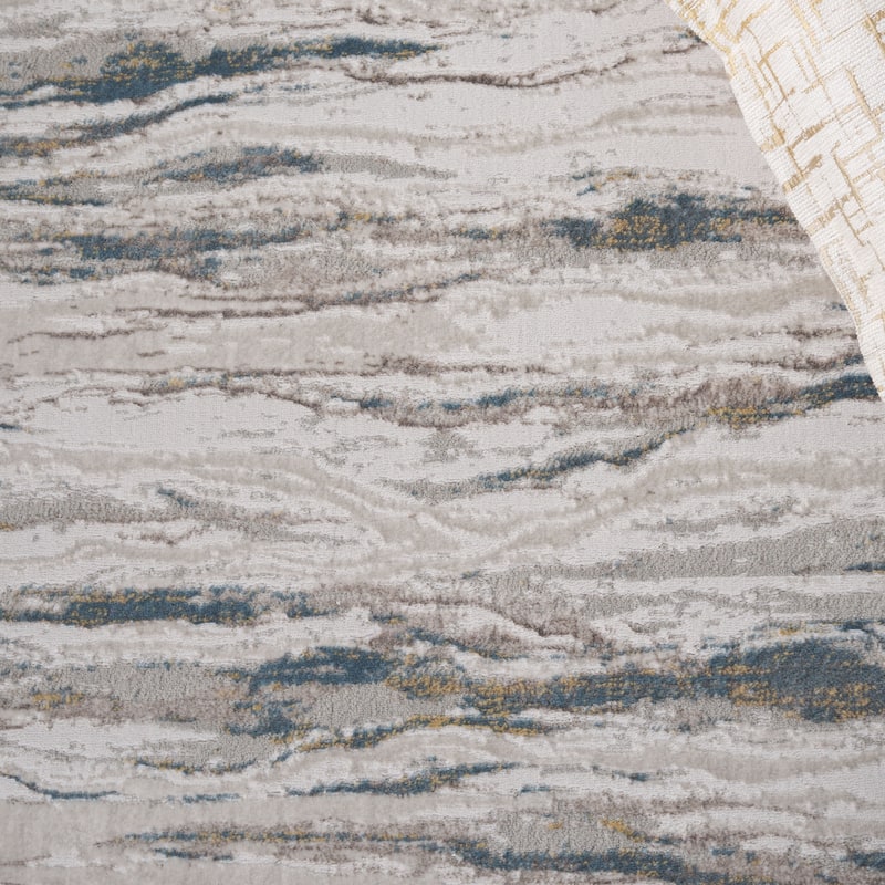 SAFAVIEH Rana Venturina Modern Contemporary Rug - 6'7" Round