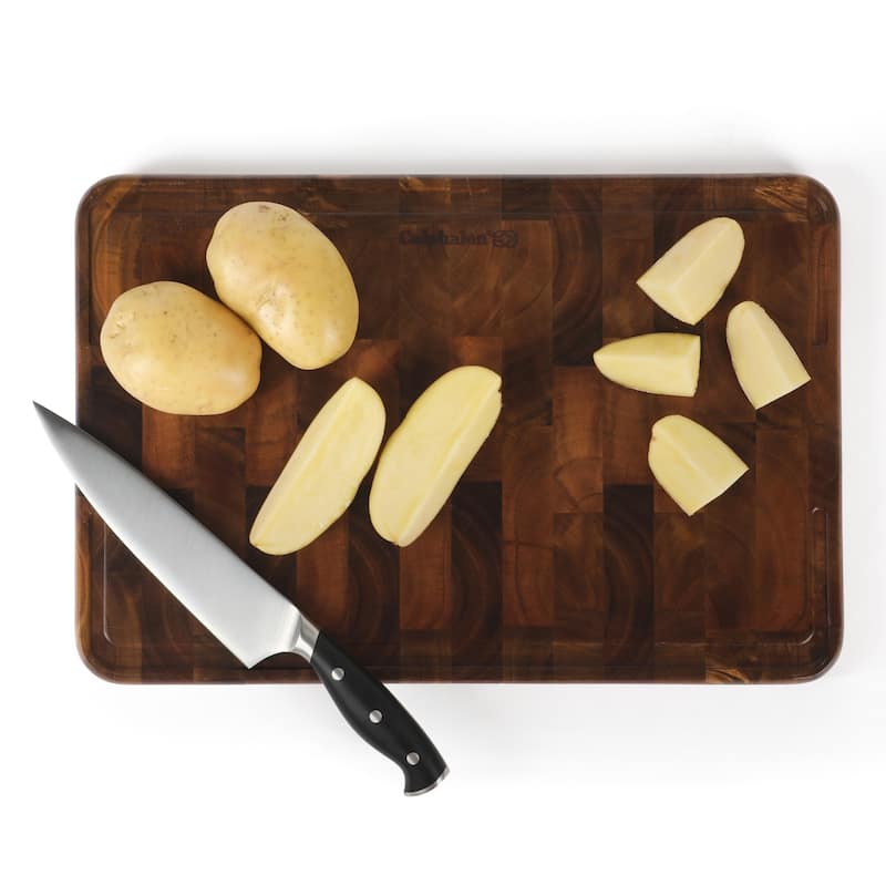 Calphalon Edge Guard Large 20 x 15, 18 x 12, or 13.6 x 9.5in End Grain Acacia Wood Cutting Board