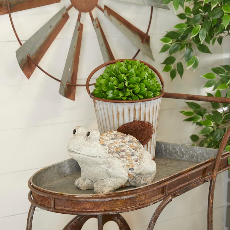 Polystone Farmhouse Garden Sculpture - Grey - Frog