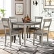 preview thumbnail 11 of 9, 5 Piece Dining Table Set Industrial Wooden Kitchen Table and 4 Chairs Grey