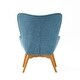 preview thumbnail 8 of 76, Hariata Mid-Century Modern Wingback Fabric Chair/Ottoman Set by Christopher Knight Home