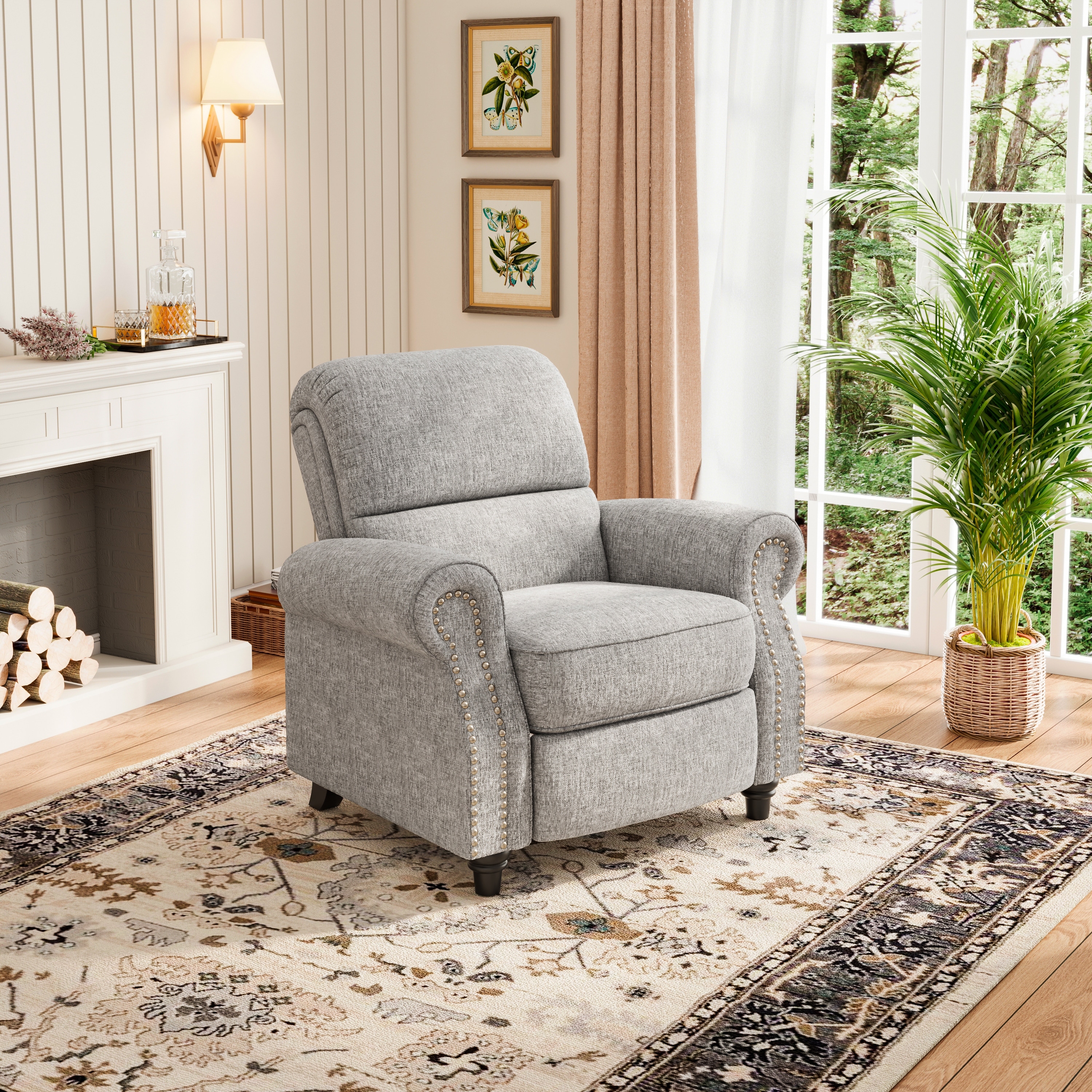 Novogratz lana pushback recliner living room clearance accent chair
