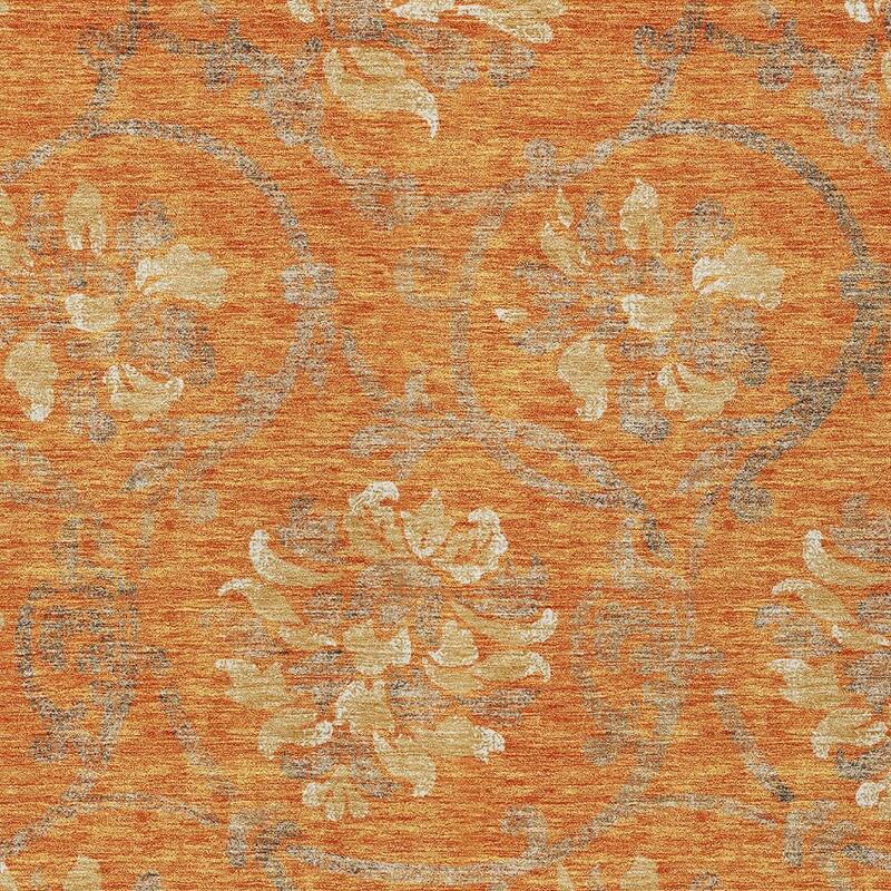 HomeRoots Floral Traditional Rectangle Outdoor Rug