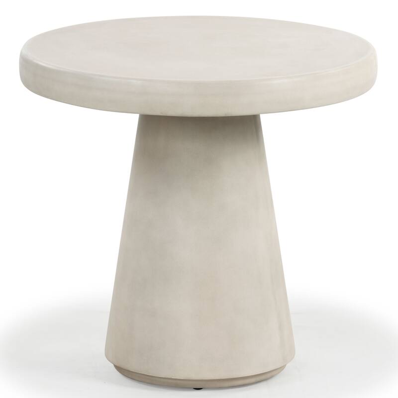 SAFAVIEH Couture Hayleen Round Concrete Accent Table - 24"W x 24"D x 22"H