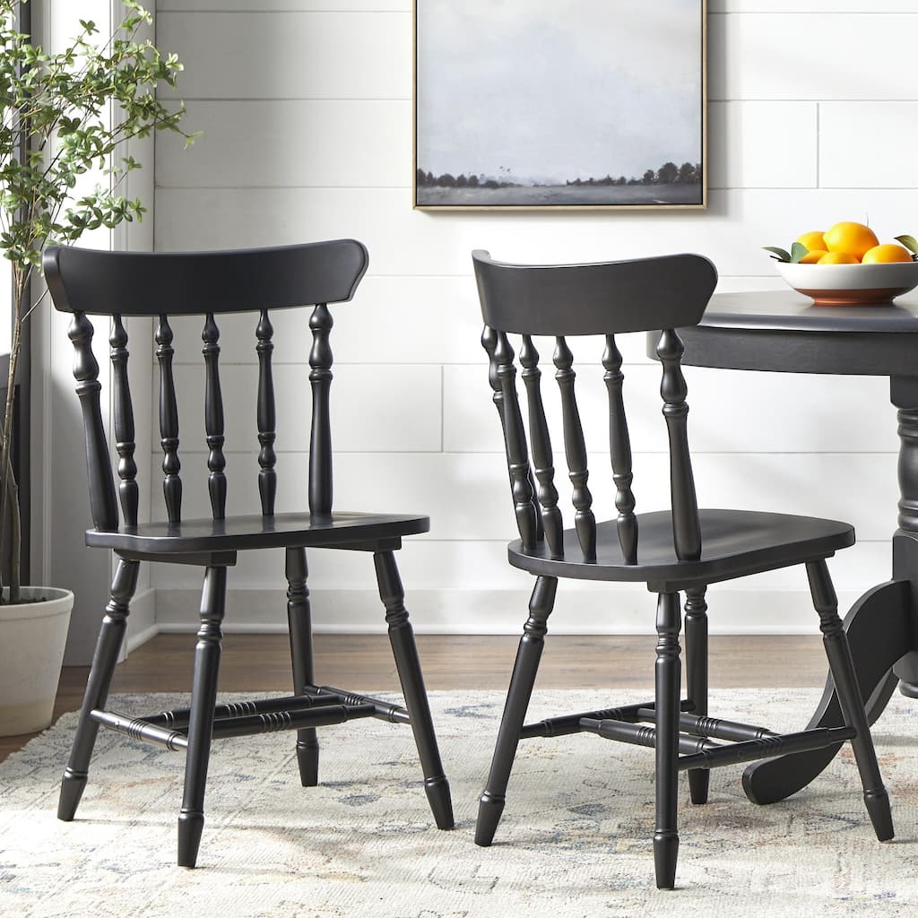 Lifestorey Isabella Solid Wood Spindleback Dining Chair (Set of 2)