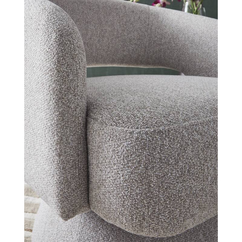 Signature Design by Ashley Nashkins Gray Swivel Accent Chair - 28"W x 28"D x 29"H