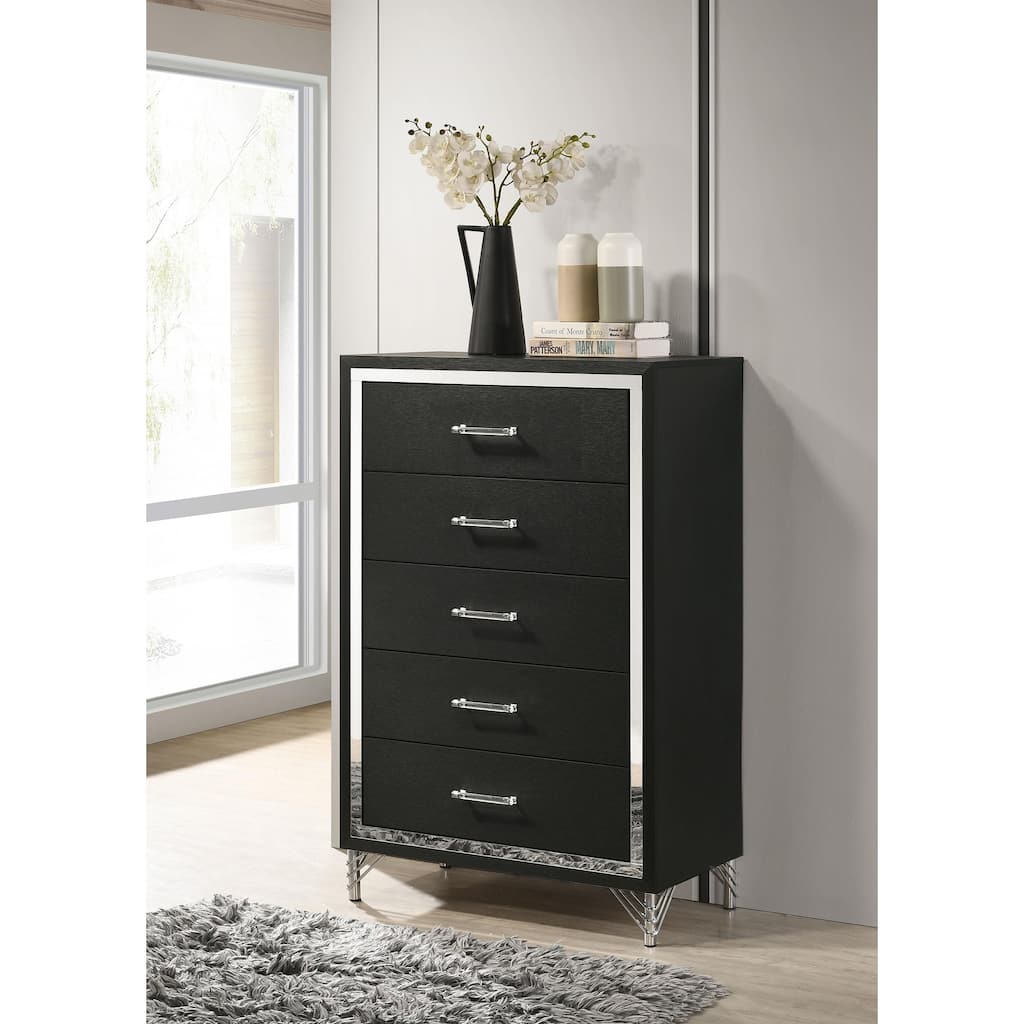 Lucia Modern Classic 5-drawer Bedroom Chest of Drawers White