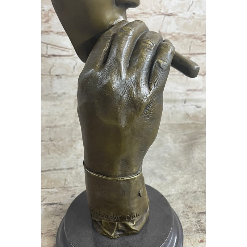 Havana Man Smoking Cigar Bronze Statue Sculpture Modern Art 15 Inches X 8 Inches