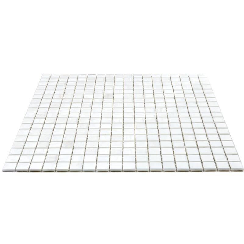 Apollo tile 12" x 12" Skosh Glossy White Dove Glass Tile (18.69 sq ft/case) - 20 Pack