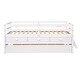 preview thumbnail 18 of 33, Elegant Low Loft Bed Twin Size with Trundle, Full Safety Fence, Climbing ladder and Storage Drawers, Solid & Sturdy, White