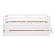preview thumbnail 18 of 33, Low Loft Bed Twin Size with Trundle, ladder and Storage Drawers, White
