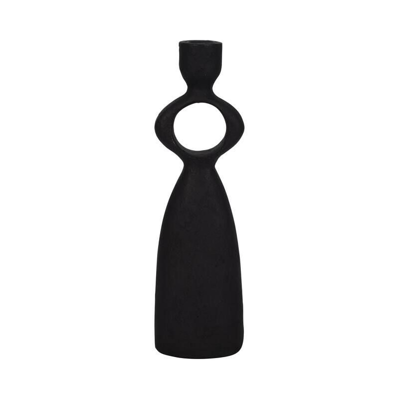 Sagebrook Home Open Cut-out Taper Holder, Black