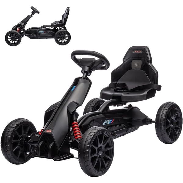 slide 2 of 24, 12V Electric Drift Kart for Kids Black