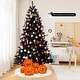 preview thumbnail 6 of 8, Gymax 7 FT Pre-lit Black Halloween Tree Artificial Hinged Christmas - See Details