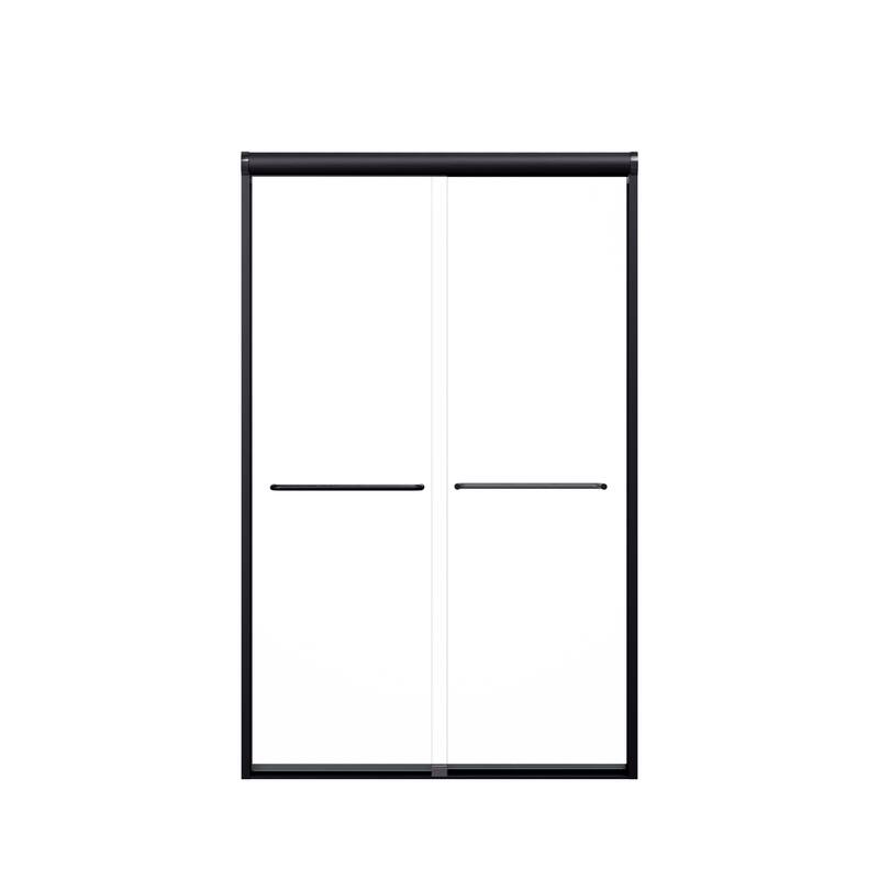 Semi-Frameless SGCC Tempered Glass Double Sliding Shower Door with 1/4" Thick