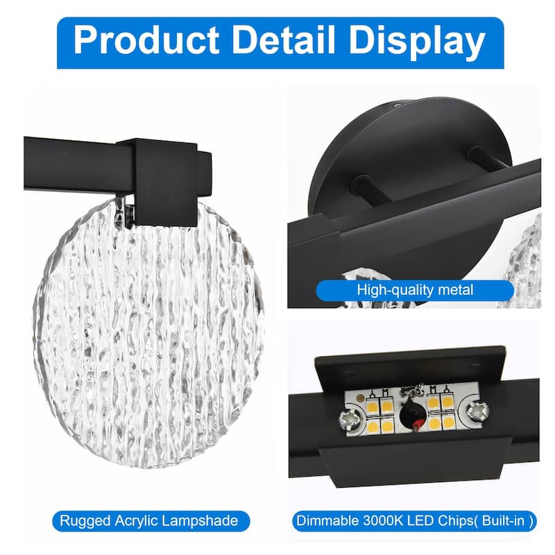 Modern 5-Light Black Vanity Light