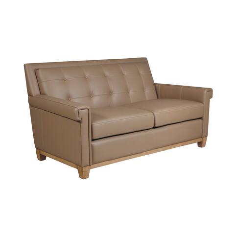 Ergo Leather Loveseat in Taupe Leather