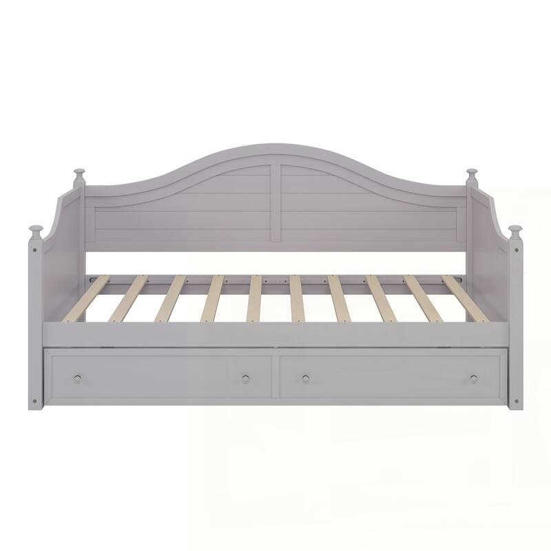 Wooden Sofa Bed with 2 Storage Drawers