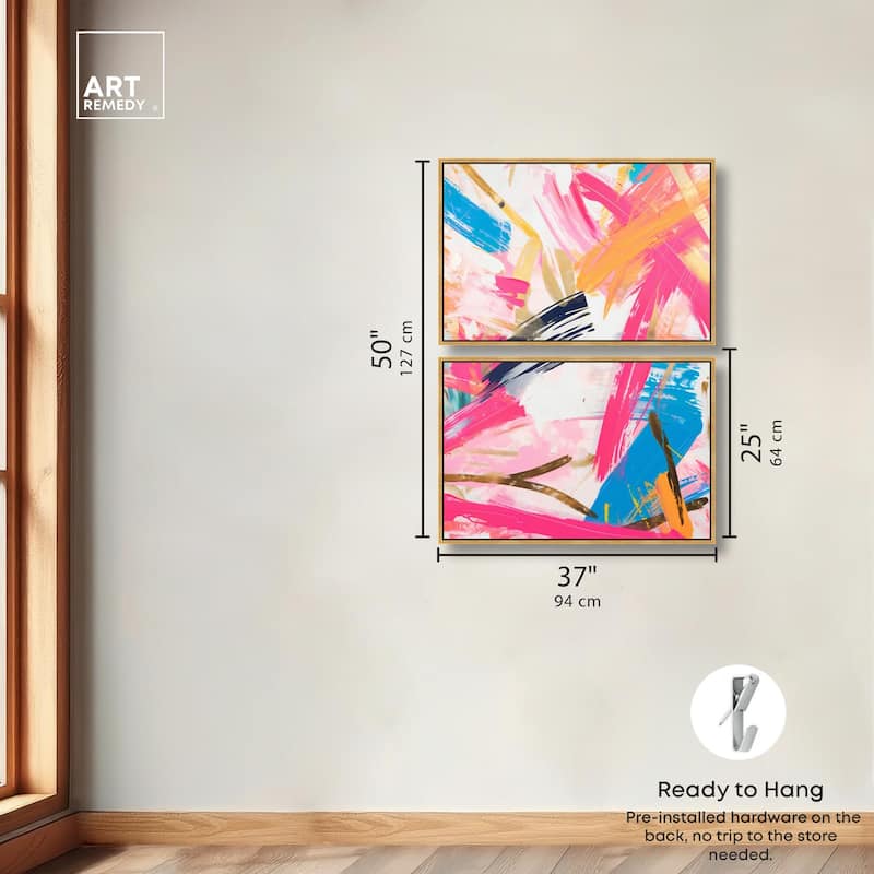 Language Spontaneity II Canvas Set of 2 by Art Remedy