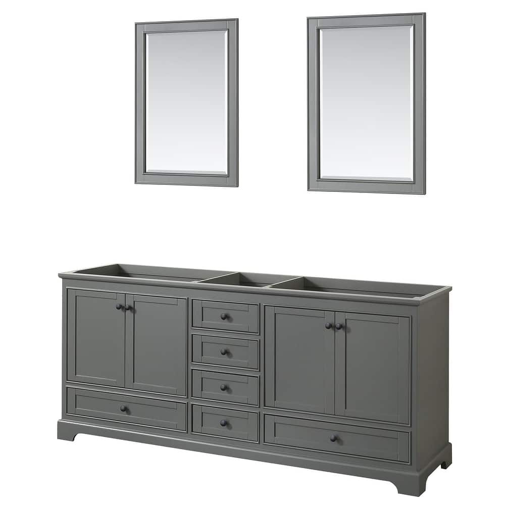 Wyndham Collection Deborah 79" Free Standing Double Wood Vanity